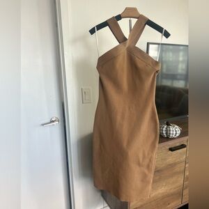 Babaton Aritzia Tan Bodycon Dress